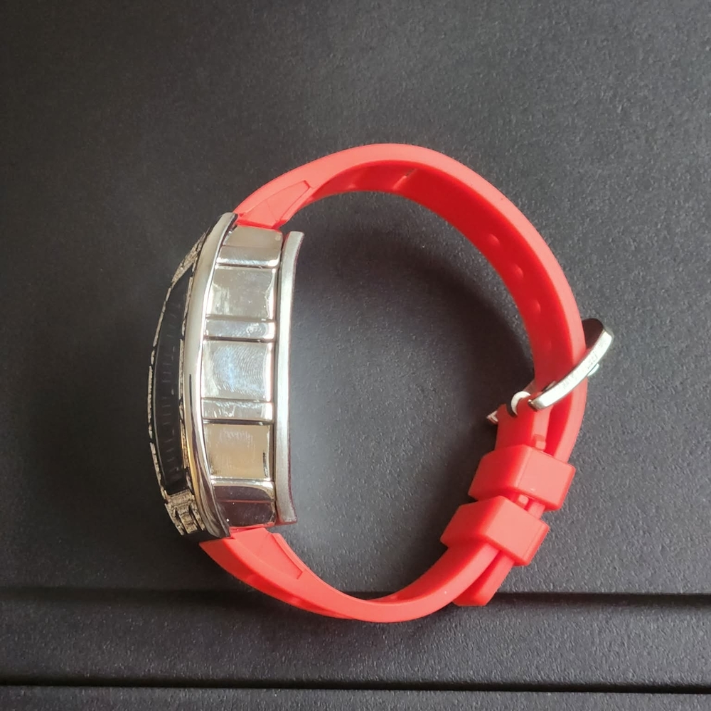 Red Watch With Diamond Set Bezel - Picture 3 of 7